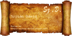 Szitás Dávid névjegykártya